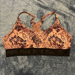 PINK Reptile Patterned Sports Bra